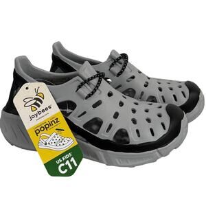 Joybees Kids Skate Sneaker Slip On EVA Water Shoe Gray Black Comfort Sz C11 NWT